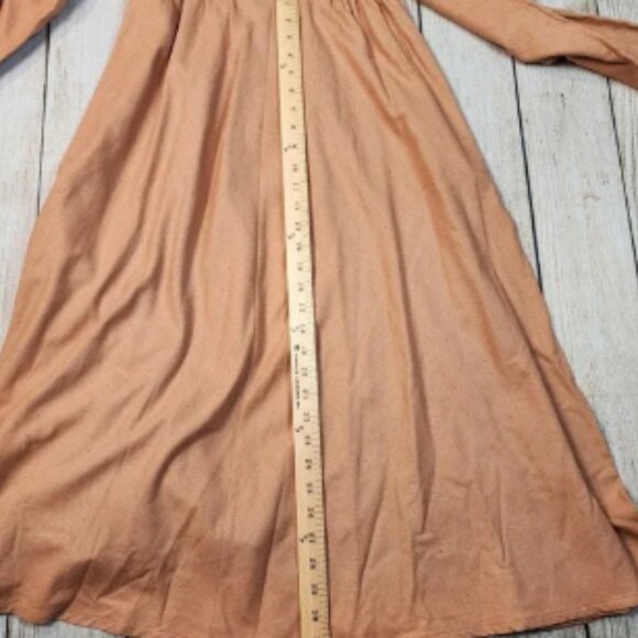 Vintage Naturelle Raw Silk Shirt Dress GEORGE GEORGIOU (L) | Western Boho Chic - Picture 5 of 8